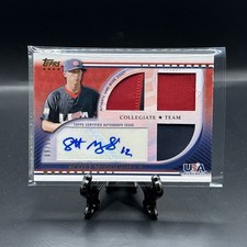 2010 Topps USA Scott McGough Game Worn Triple Patch Auto Autograph #9/50