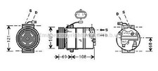 Klimaanlagen – Kompressor R 134a OLAK373 AVA QUALITY COOLING für OPEL AGILA