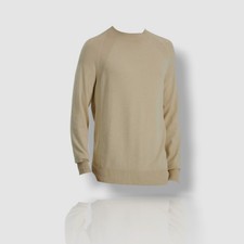  60 Alfani Men's Beige Ribbed Raglan Sweater Size XXL