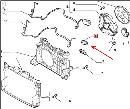 Resistencia Ventilador Eléctrico Refrigeración Fiat Stilo (2001-2007) - Fiat 51738171 Foto 4 de 4