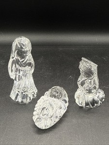 Marquis Waterford Crystal 3PC Nativity Christmas Jesus Mary Joseph