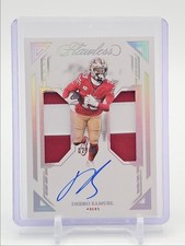 DEEBO SAMUEL 2023-24 FLAWLESS DUAL PATCH AUTOGRAPHS SILVER AUTO /20 Q2323