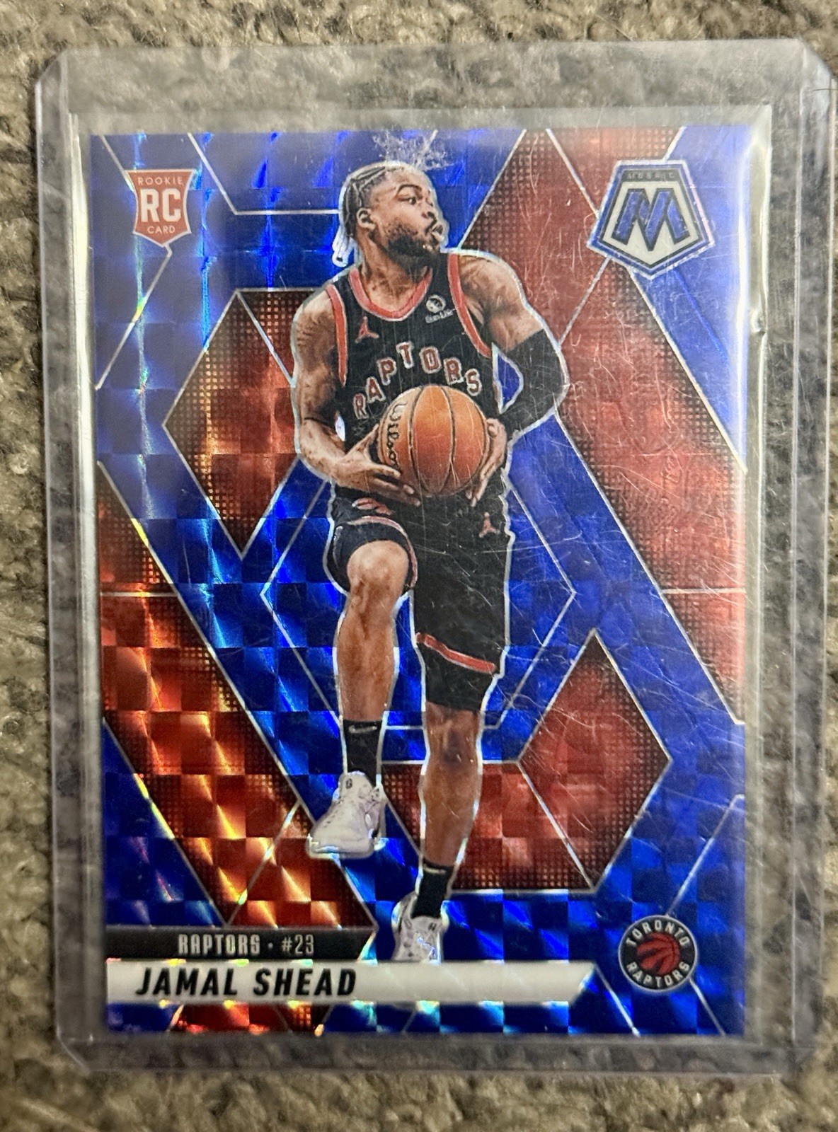 2024-25 Panini Mosaic - Rookies Jamal Shead #201 Blue Mosaic Prizm /199 (RC)