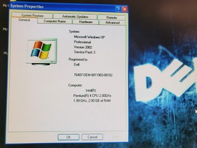 Vintage Dell Precision Workstation PC Tower 340 Pentium 4 2GHz 2GB