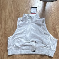 Nike Womens Cropped Slim Fit Full Zip Sleevel...