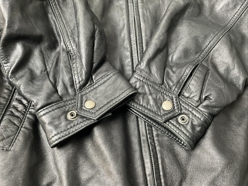 Vintage James Dean The Original Limited Edition Bomber Leather Jacket Black XL - Picture 15 of 21
