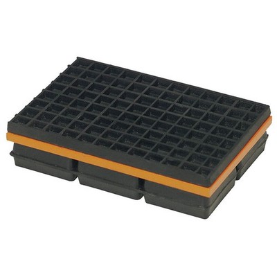 MASON 2LVP1 Vibration Isolation Pad,4x4x1 1/4 In 2LVP1