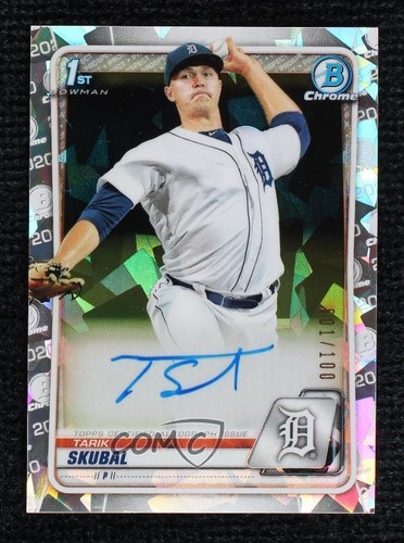 Tarik Skubal [Atomic Refractor] #CPA-TS 2020 Bowman Chrome Prospects Autograph card