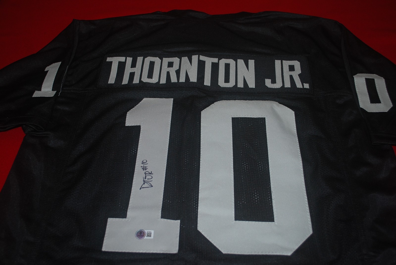 DONTE THORNTON JR Autographed Signed LAS VEGAS RAIDERS Jersey Beckett COA BT58247 
