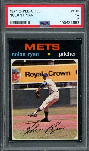 1971 OPC O-PEE-CHEE BASEBALL 513 - NOLAN RYAN - PSA 5 EX - *SLOTH55* - TOUGH