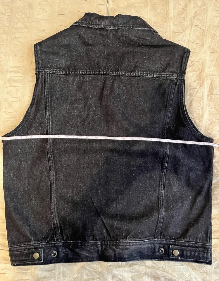 Xelement Mens Motorcycle Vest Jean Jacket Denim - Image 4 of 4