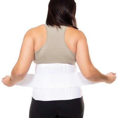 BraceAbility Plus Size Back Brace for Lower Pain - Bariatric 7XL, White 