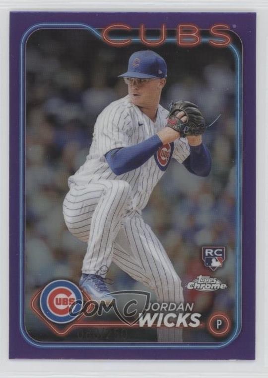 2024 Topps Chrome Purple Refractor /250 Jordan Wicks #67 Rookie RC 6k2