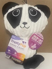 TrustyPup Panda Bear Dog Toy with Silent Squeaker Technology-Medium