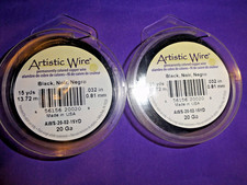 Artistic Wire Black 20 Gauge Copper Jewelry Craft Wire 15 Yd Lot of 2