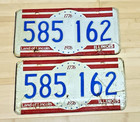 Pair of Collectable Illinois Lic. Plates 585-162 — photo 1