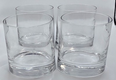(4) Blade Runner 49 Johnnie Walker Heavy Oval Base Etched Logo Whiskey Glasses 