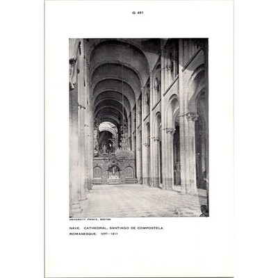 Santiago De Compostela Catheral Nave Vintage Print STF-UP3