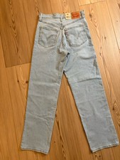 Levi's Women's Ribcage Straight Light Wash High Rise Button Fly 30  x31  NWT