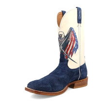 Twisted X Western Boot Men's 10 EE Tech X Navy Red White Blue MXTL005 USA EAGLE