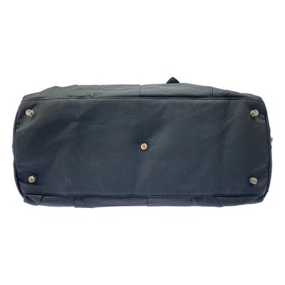 Diesel Black Gold 2Way Coated Leather Canvas Boston Bag Black