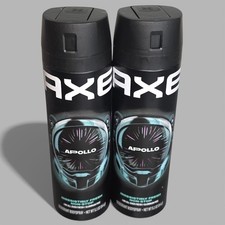 Axe 2pc Lot Apollo 48-Hour Deodorant Body Spray  5.1oz 144g Each  New x2 