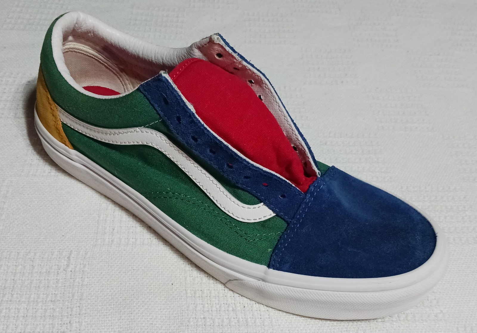 VANS Old Skool "Yacht Club" Sneakers In  Blue, Green, Yellow And Red. Size 9.5 thumbnail 9