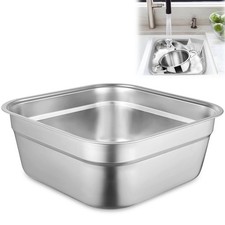 yeesport Stainless Steel Washing Up Bowl, 1, Kitchen Sink Dish Tub 10.6IN