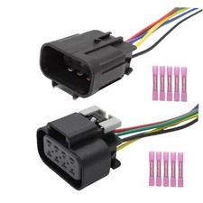 Male and Female Headlight Connector Plug Harness Pigtail 5-Pin Compatible with