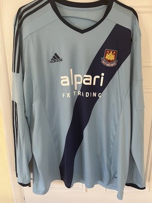 West Ham 2014 Away Shirt Herren 3 XL Alpari 54 Printed On Back Langarm
