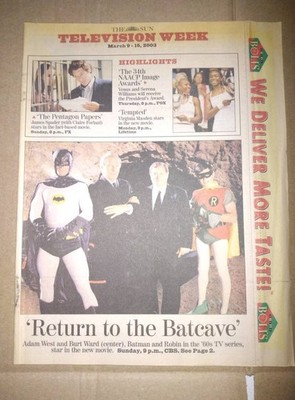 Used Magazine - TV WEEK - Baltimore Sun - 2003 - BATMAN - Return to the Batcave