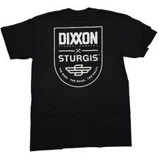 Dixxon Flannel Co. Ride Roar Rally Badge T-Shirt Men's Large Black USA Made NEW