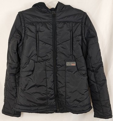 Blind Date Winterjacke Damen Basic Einfache Jacke Taschen Kapuze Gr. XS Schwarz