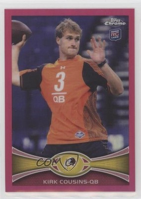 2012 Topps Chrome BCA Pink Refractor 158/399 Kirk Cousins #146 Rookie RC 1e9z