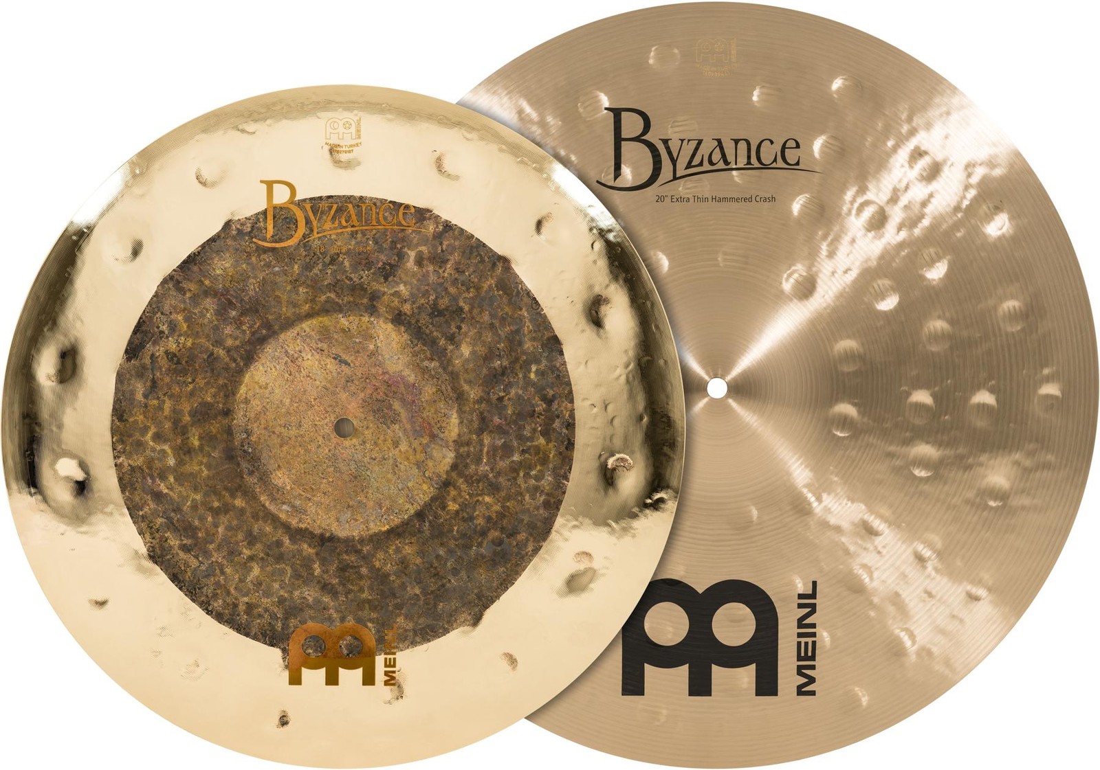Тарелки Meinl Byzance Mixed Crash Pack - 18-дюймовые двойные и 20-дюймовые необработанные блестящие 139990₽