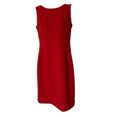 Brooks Brothers Tomato Red Sheath Dress NWT Size 4 Sleeveless Back Accent