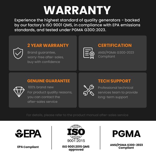 Quiet Inverter Generator 4800W Peak 3800W Rated Electric Remote Start USB Outlet - Picture 12 of 16