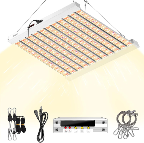 SZHLUX 500W LED Grow Light 4X4/5X5Ft with Timer and Temp Control, Full ...