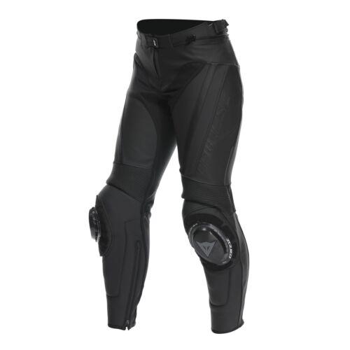 Dainese Delta 4 Femmes Moto Pantalon en Cuir Noir /Noir 38D (44L) Sport / - Photo 1/2