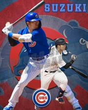 Chicago Cubs Lithograph print of Seiya Suzuki 2022