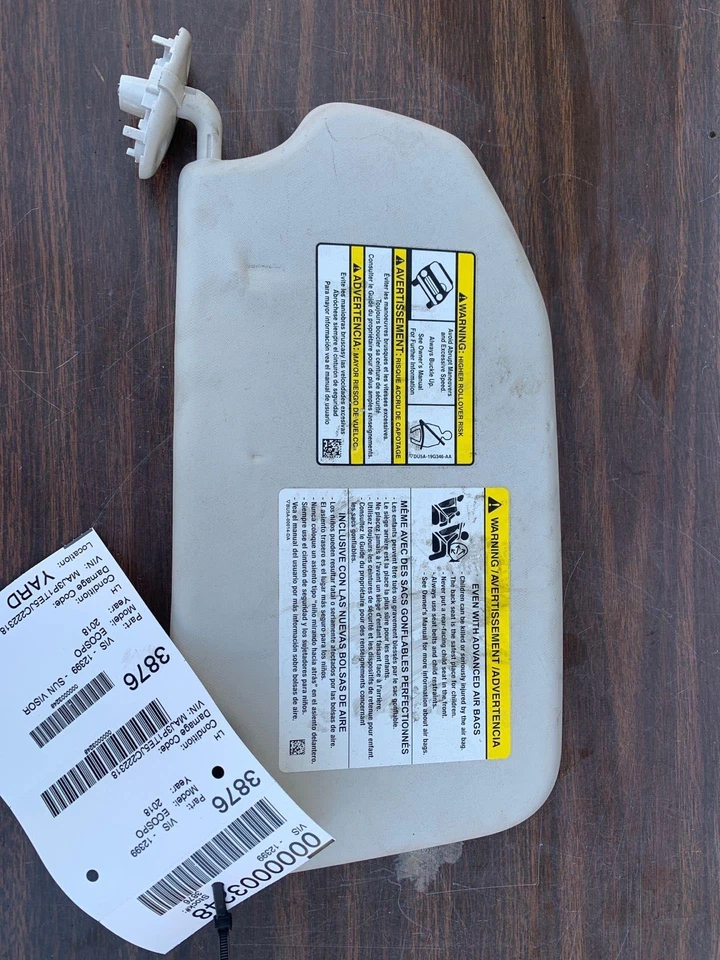 Parasol izquierdo Ford Ecosport 18-20 Foto 2 de 3