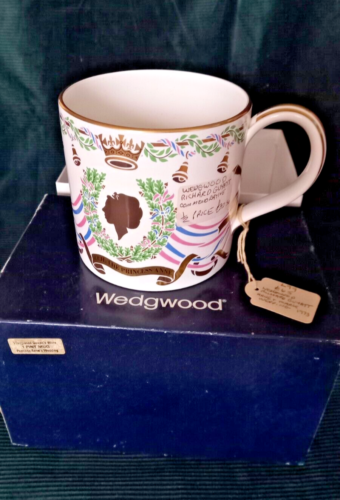 Wedgwood Commemorative Princess Anne & Captain Mark Phillips Mug Cup - Picture 1 of 7