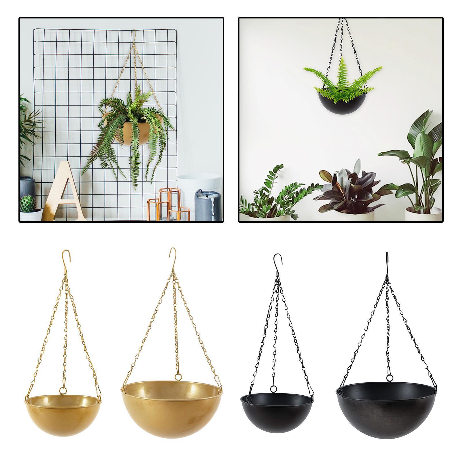 Hanging Flower Pot Decor Iron Metal Hanging Pot Plant Hanger Chain