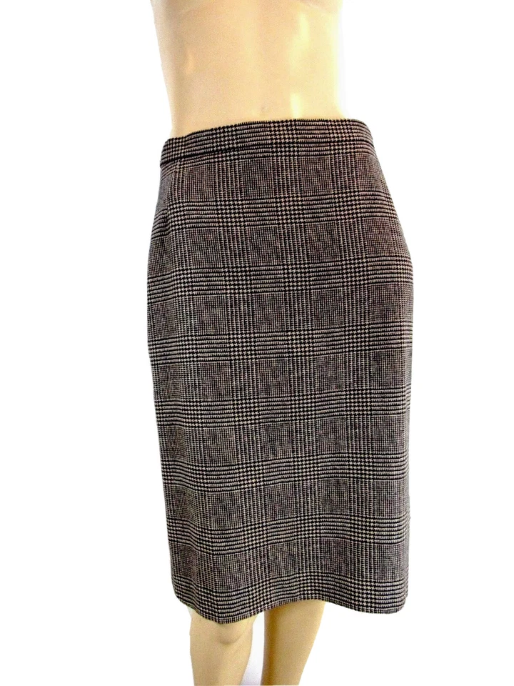 FALDA LUCIANO BARBERA CUADROS ESTILO LÁPIZ HASTA LA RODILLA TALLA 44