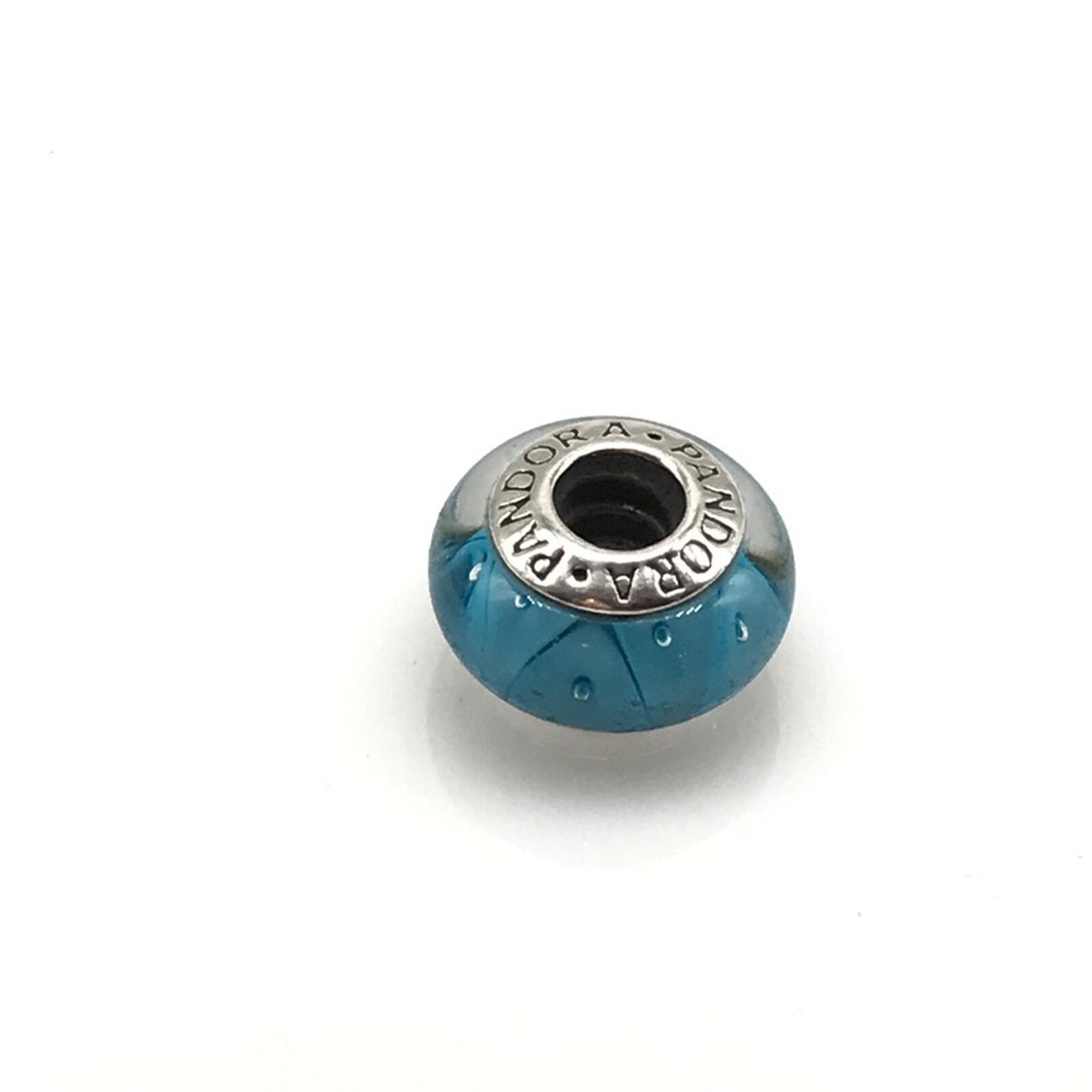 Pandora Blue Murano Glass Elegant Charm for Jewelry Collection