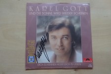 Karel Gott Autogramm signed 18x18 cm Single "Und die Sonne wird wieder scheinen"