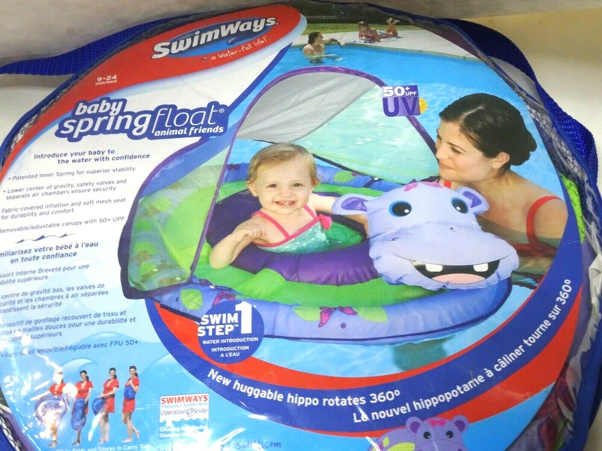 Baby Spring Float Purple Hippo Swimways Summer Pool Safety