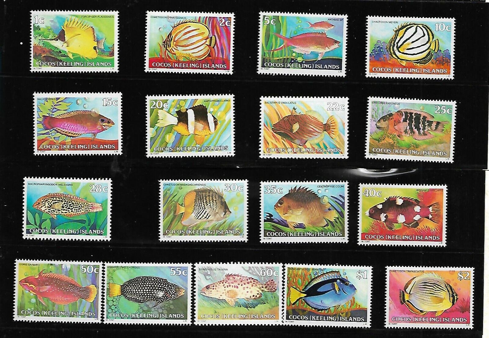 1979 Fish Set of 17 NEW 流行のアイテム MUH MNH Complete as Issued