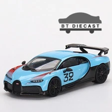 MINI GT BUGATTI CHIRON PUR SPORT GRAND PRIX #32 1/64 LIGHT BLUE MGT00487