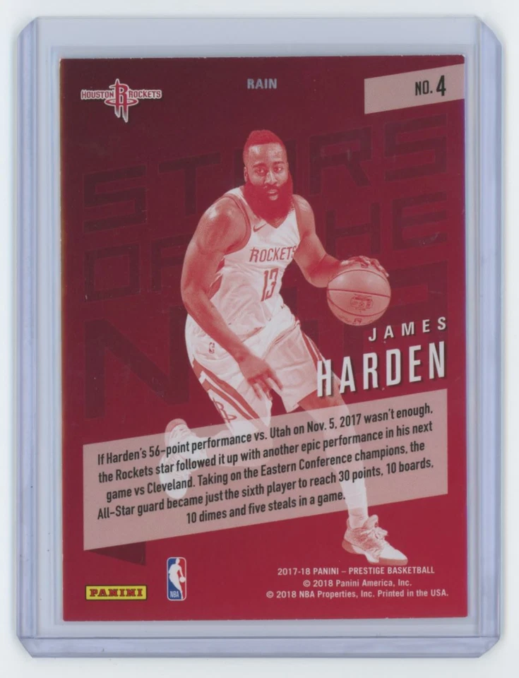 2017-18 Panini Prestige James Harden Basketball Card #4 - Image 2 of 2